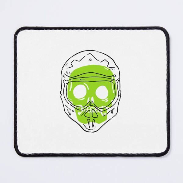 Item preview, Toxic Neon Skull - High Contrast Motocross Helmet Graphic designed and sold by Childish by Design.