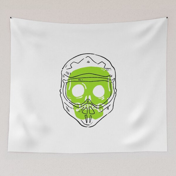 Item preview, Toxic Neon Skull - High Contrast Motocross Helmet Graphic designed and sold by RNASstuff.
