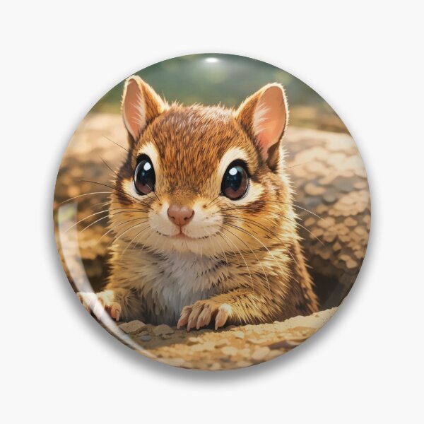 Item preview, Adorable Chipmunk Peeking Out of Burrow in Sunlit Forest designed and sold by everydayhorizons.