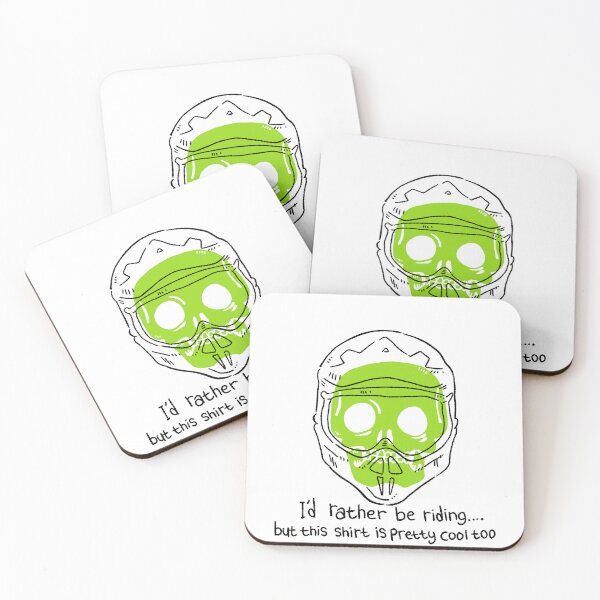 Item preview, Daydreaming of Dirt - Neon Green Skull Rider Shirt designed and sold by RNASstuff.