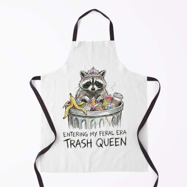 Item preview, Feral Era Raccoon Trash Queen Funny Watercolor Meme Tee designed and sold by rockyRG.