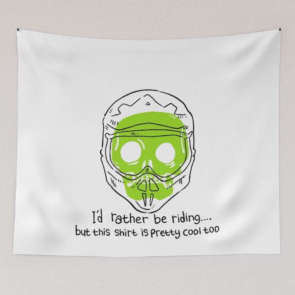 Item preview, Daydreaming of Dirt - Neon Green Skull Rider Shirt designed and sold by RNASstuff.