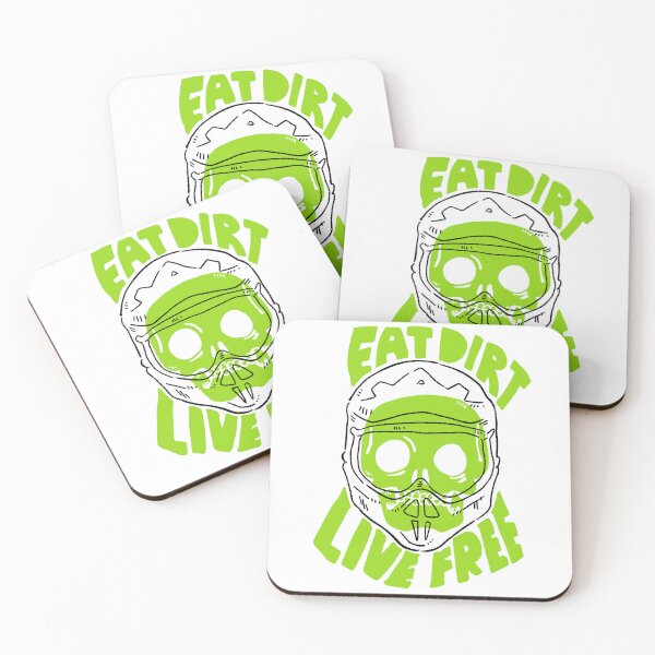 Item preview, Eat Dirt Live Free - Toxic Green Extreme Motocross Art designed and sold by RNASstuff.