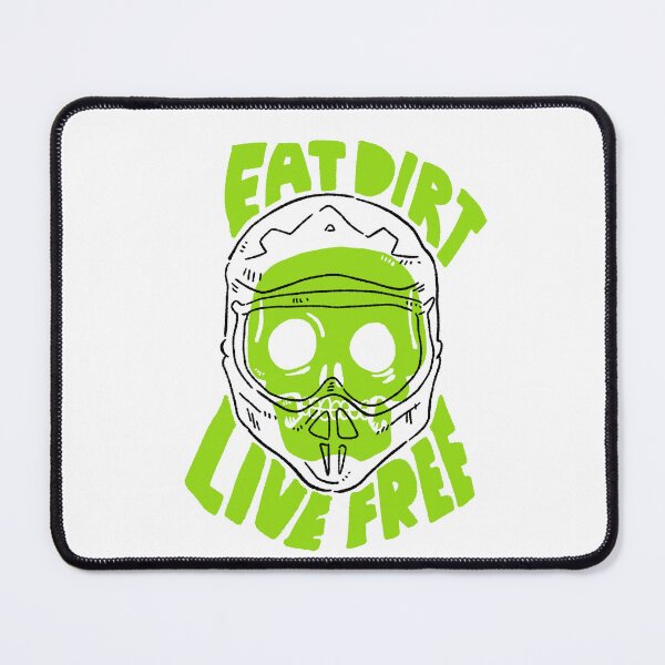 Artikelvorschau, Eat Dirt Live Free – Toxic Green Extreme Motocross Art entworfen und verkauft von Childish by Design.