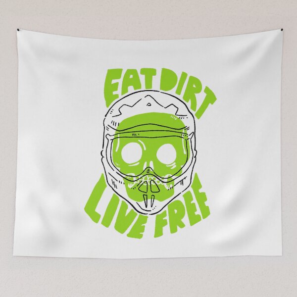 Item preview, Eat Dirt Live Free - Toxic Green Extreme Motocross Art designed and sold by RNASstuff.