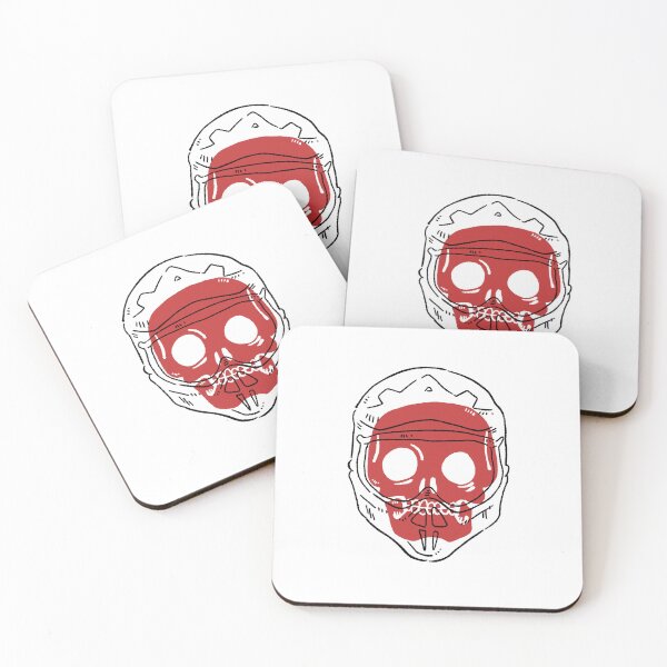 Item preview, Red Phantom Rider - Minimalist Motocross Skull Helmet Art designed and sold by RNASstuff.