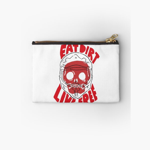 Item preview, Eat Dirt Live Free - Gritty Red Skull Biker Motto designed and sold by RNASstuff.