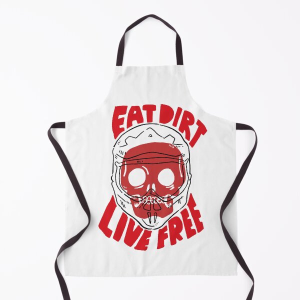 Item preview, Eat Dirt Live Free - Gritty Red Skull Biker Motto designed and sold by RNASstuff.