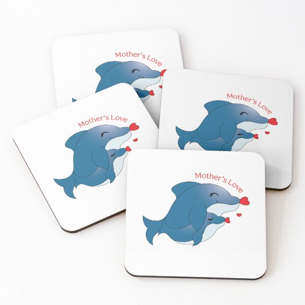 Item preview, Mother Dolphin And Baby designed and sold by MarshallStickerX.