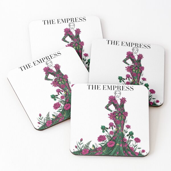 Item preview, The Empress Tarot Print | Emerald Floral Gown Wall Art | Divine Feminine Decor | Botanical Fashion Illustration | Luxury Digital Download designed and sold by apixelwall.