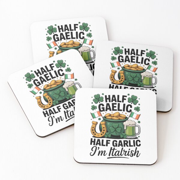 Item preview, Half Gaelic Half Garlic I'm Italrish St Patrick's Day designed and sold by IdunayaStore.