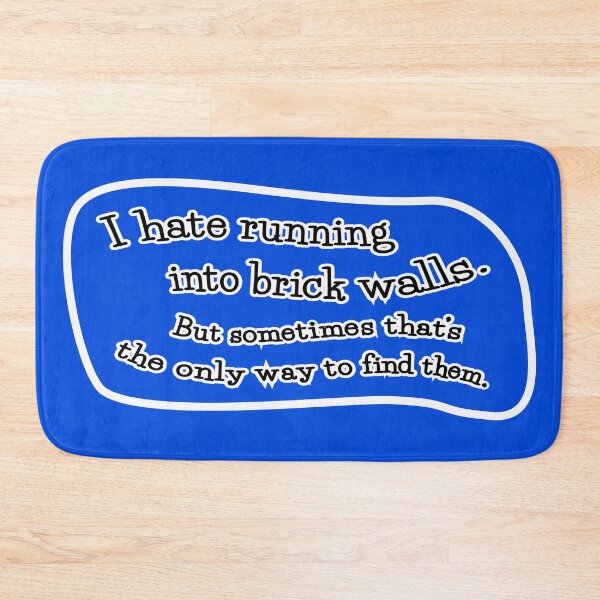 Item preview, I hate running into brick walls, but: blue background designed and sold by mntimg.