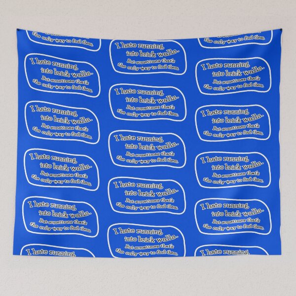 Item preview, I hate running into brick walls, but: blue background designed and sold by mntimg.