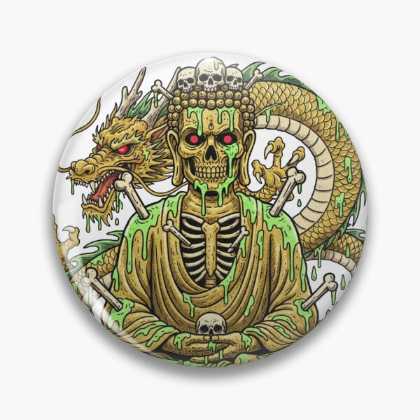Item preview, Golden Skull Buddha – Dragon, Lotus, and the Ooze of Eternity designed and sold by unthinkabletees.