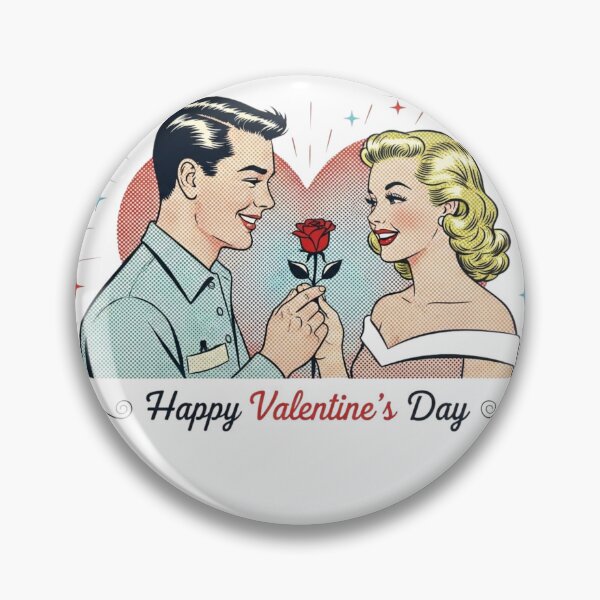 Item preview, Vintage Valentine Retro Couple Rose Pop Art designed and sold by Innova_Creations.