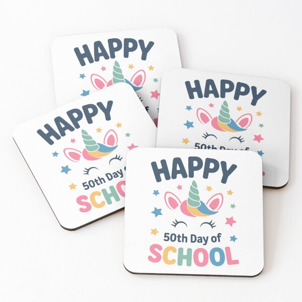 Item preview, Happy 50th Day Of School Unicorn designed and sold by IdunayaStore.