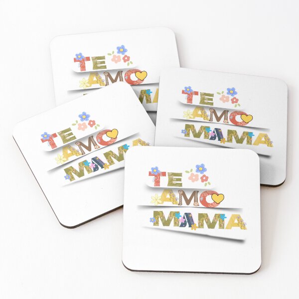 Item preview, Te Amo Mamá | I Love You Mom – Colorful Floral Lettering with Black Shadow designed and sold by Aura Design.