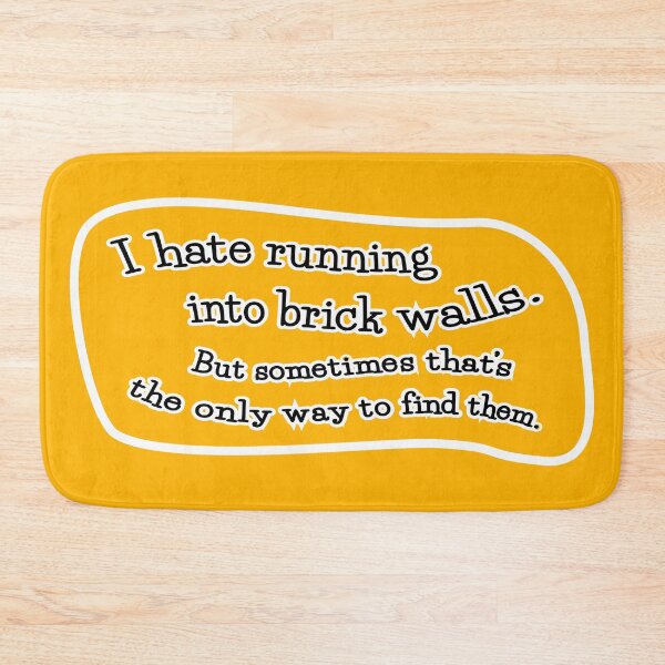 Item preview, I hate running into brick walls, but: orange background designed and sold by mntimg.