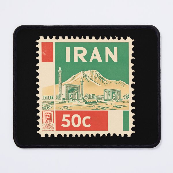 Item preview, Vintage Iran Postage Stamp Art - Damavand Mountain & Mosque designed and sold by tiigerdad.