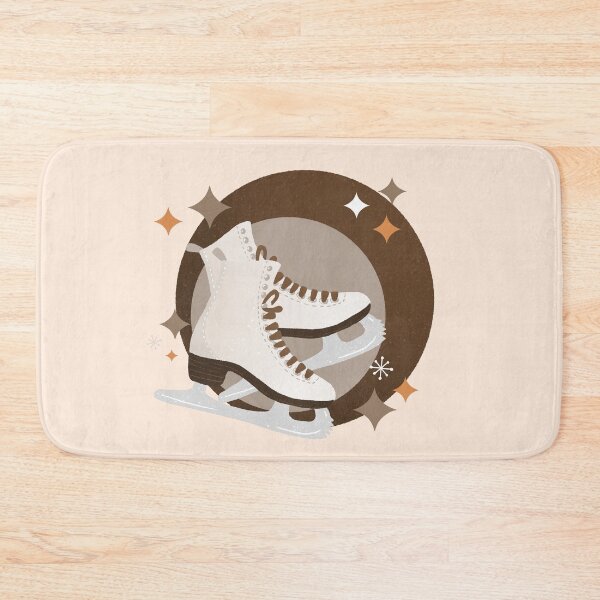 Item preview, Ice Skates retro bubble badge - vintage sepia tones designed and sold by Home Cyn Home.