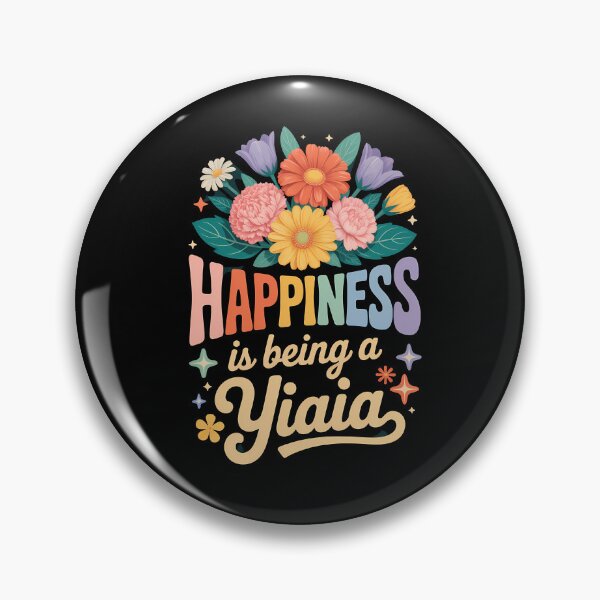 Item preview, Happiness Is Being A Yiayia Floral Yiayia Mothers Day designed and sold by IdunayaStore.