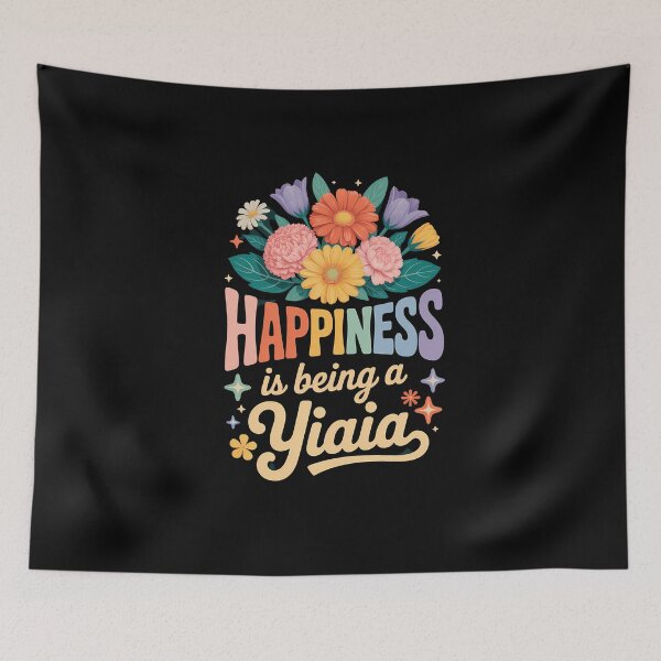 Item preview, Happiness Is Being A Yiayia Floral Yiayia Mothers Day designed and sold by IdunayaStore.