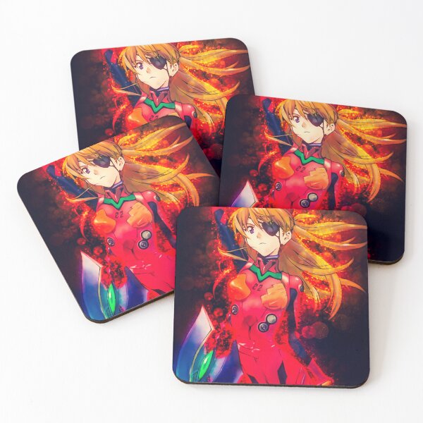 Item preview, Asuka Langley Soryu Neon Genesis Evangelion Fiery Battle Suit Warrior Anime Girl designed and sold by thedarvills.