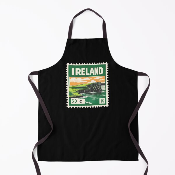 Item preview, Vintage Ireland Postage Stamp Art - Cliffs of Moher Coast designed and sold by tiigerdad.