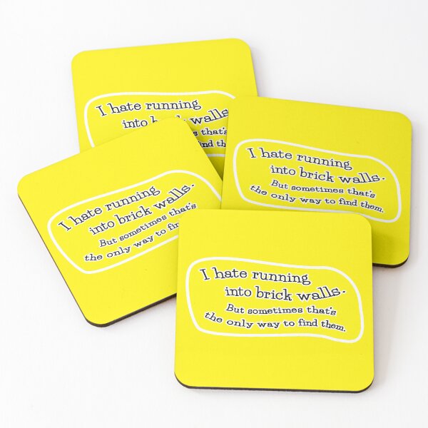 Item preview, I hate running into brick walls, but: yellow background designed and sold by mntimg.