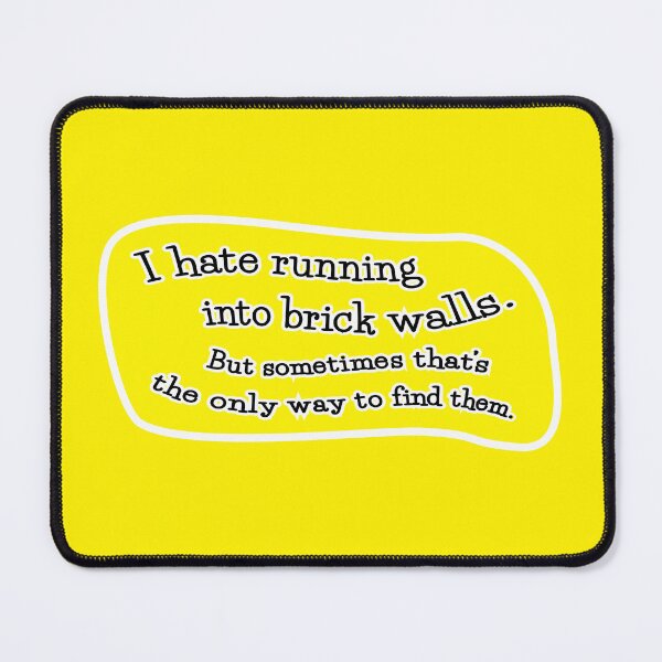 Item preview, I hate running into brick walls, but: yellow background designed and sold by mntimg.