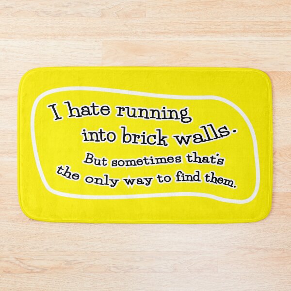 Item preview, I hate running into brick walls, but: yellow background designed and sold by mntimg.