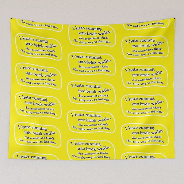 Item preview, I hate running into brick walls, but: yellow background designed and sold by mntimg.