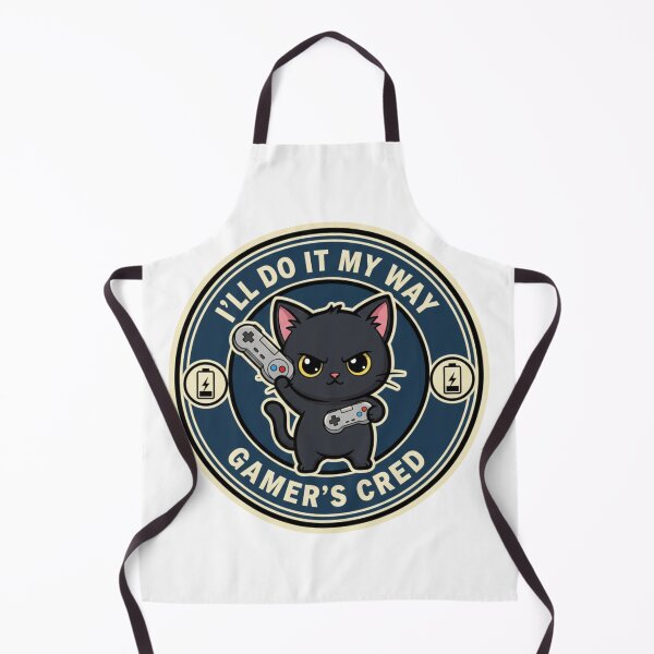 Item preview, Grumpy Black Cat Gamer Badge - I'll Do It My Way designed and sold by DisignByPrince.