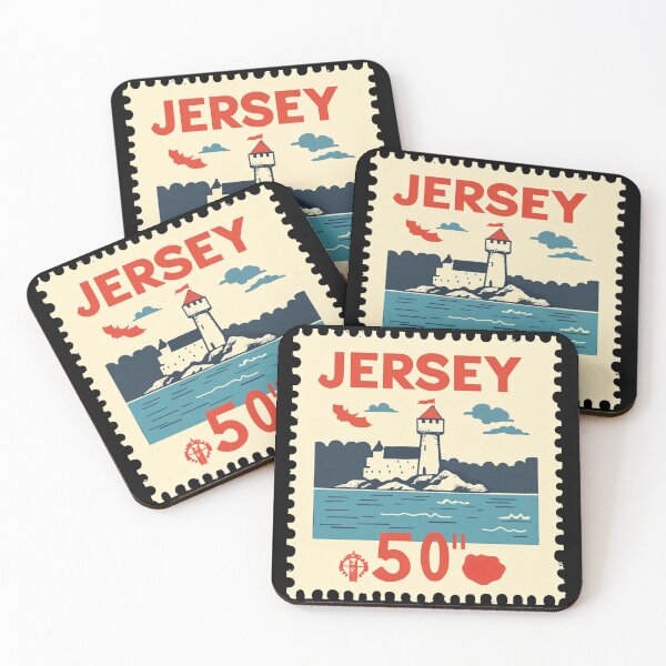 Item preview, Vintage Jersey Postage Stamp Art - Elizabeth Castle Island Fortress designed and sold by tiigerdad.