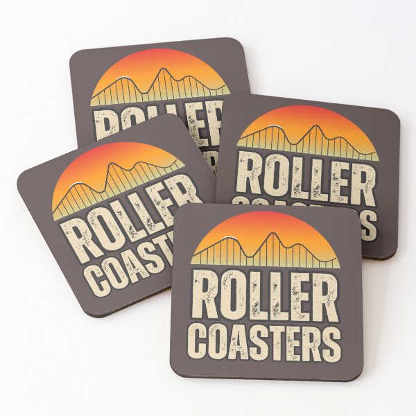 Item preview, Roller Coasters Sunset – Bold Distressed Theme Park Graphic designed and sold by Coaster Culture Industries.