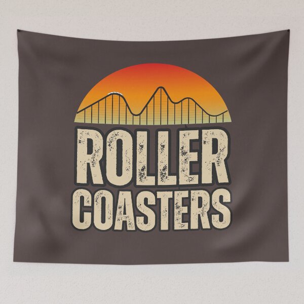 Item preview, Roller Coasters Sunset – Bold Distressed Theme Park Graphic designed and sold by Coaster Culture Industries.