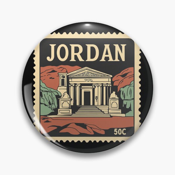 Item preview, Vintage Jordan Postage Stamp Art - Petra Treasury & Rose City designed and sold by tiigerdad.