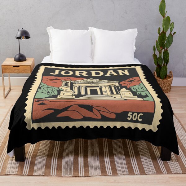Item preview, Vintage Jordan Postage Stamp Art - Petra Treasury & Rose City designed and sold by tiigerdad.