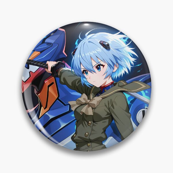 Item preview, Rei Ayanami Neon Genesis Evangelion Anime Girl Waifu Mecha Heroic Pose designed and sold by thedarvills.