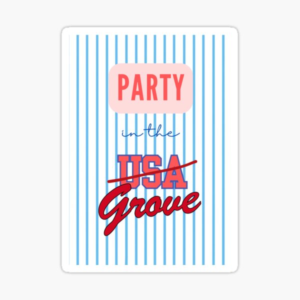 OLE MISS PARTY IN THE GROVE PRINT Sticker