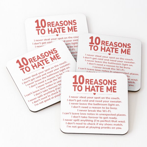 Item preview, 10 Reasons to Hate Me Bold Statement Design | Self-Aware Sarcastic Humor | Confident Minimal Typography Art designed and sold by PaintedPixels01.