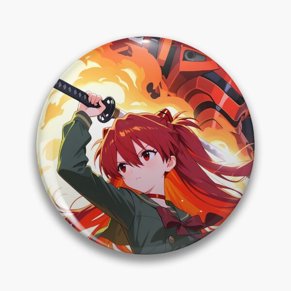 Item preview, Asuka Langley Soryu Neon Genesis Evangelion Anime Girl Waifu Eva Flames designed and sold by thedarvills.