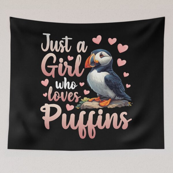 Item preview, Just a Girl Who Loves Puffins designed and sold by LarryMBrown.
