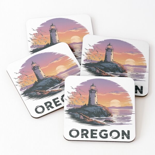 Item preview, Oergon Retro Sunset Landscape | Vintage West Coast Inspired Scene | Warm Nostalgic Horizon Aesthetic Art designed and sold by PaintedPixels01.