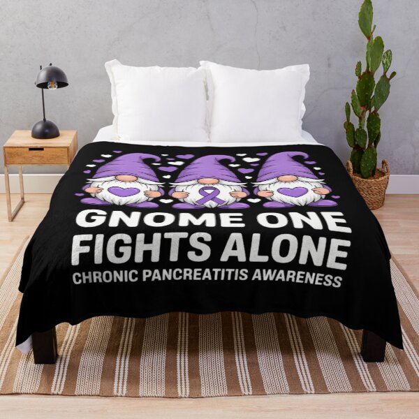 Item preview, Pancreatitis Awareness Gnome One Fights Alone designed and sold by EllenJast.