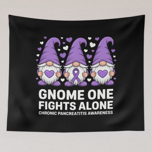 Item preview, Pancreatitis Awareness Gnome One Fights Alone designed and sold by EllenJast.