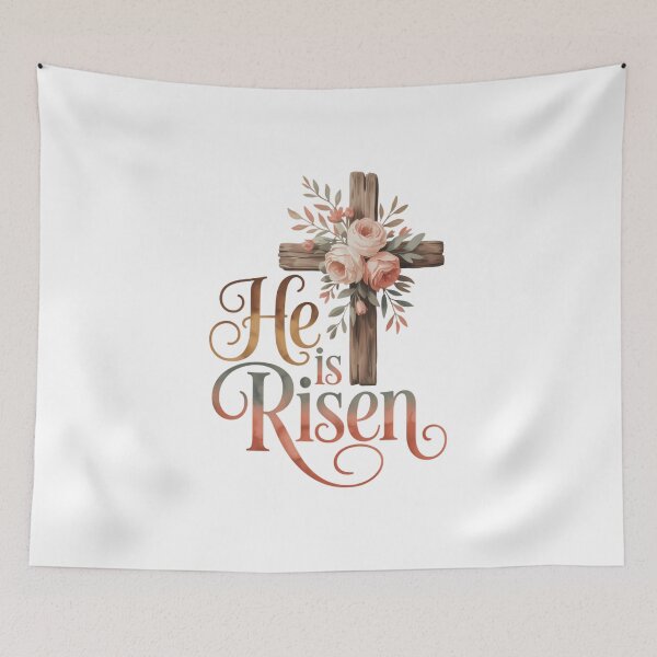 Item preview, Groovy He Is Risen Floral Jesus Easter Day Christians designed and sold by IdunayaStore.