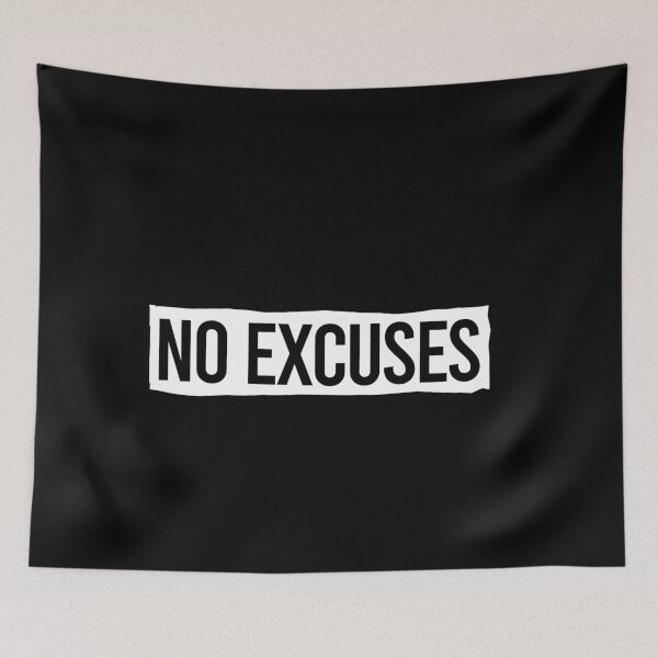 Item preview, No Excuses - Motivational Workout Quote designed and sold by malicaferrha.