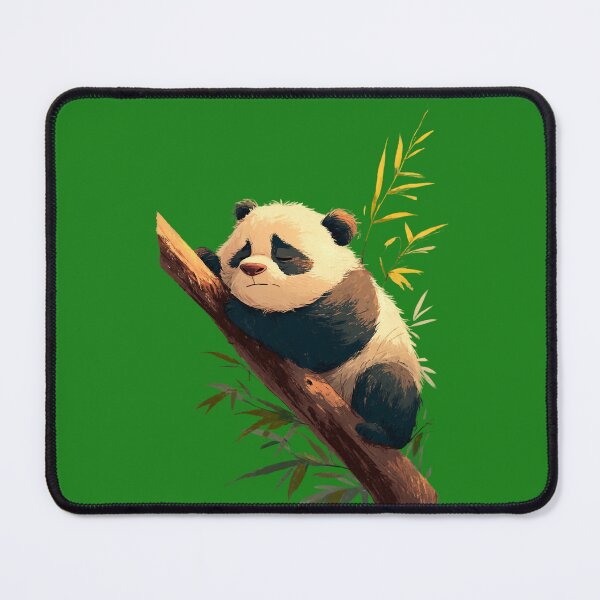 Item preview, Sleeping panda on a bamboo branch – Gentle animal illustration designed and sold by Meiersbeste.