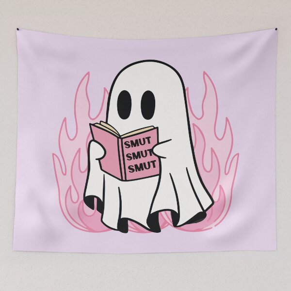 Item preview, Cute ghost reading smut book designed and sold by BrownHorse90s.